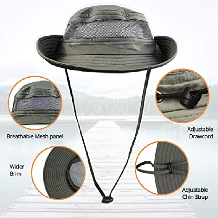 GearTOP Fishing Hat and Safari Cap with Sun Protection | Premium UPF 50+ Hats for Men and Women - Navigator Series 